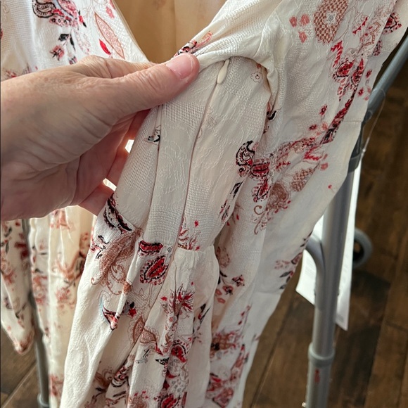 Altar'd State Cream and Dark Pink Floral dress. Large C357 GROOVY! - Picture 5 of 9